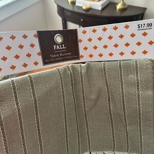 Hobby Lobby Olive Green Fall Table Runner and placemat
